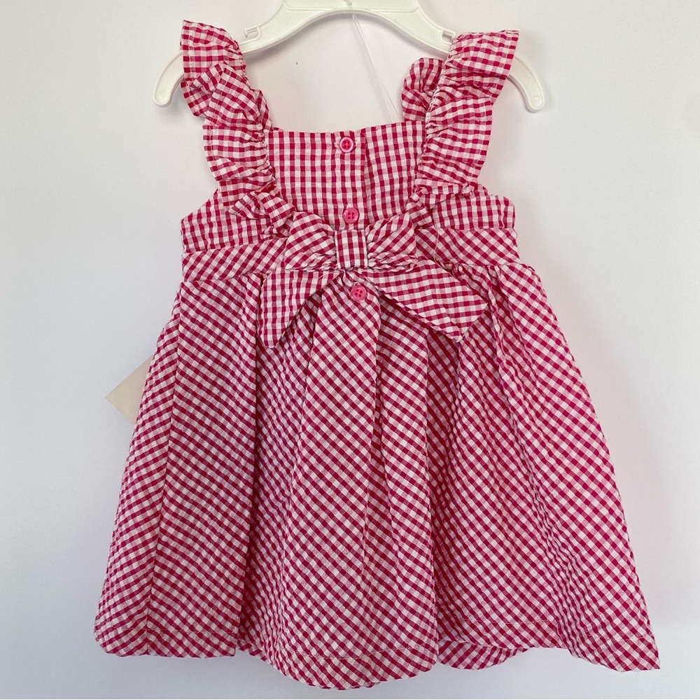 Baby Girl Strawberry Summer Dress Denim Dress And Denim Onesie 12 Months Bundle - Picture 3 of 10